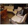 Image 1 : VINTAGE SETTEE SET - 5 PC TOTAL - COUCH AND 4 CHAIRS - ALL ONE MONEY