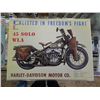 Image 1 : VINTAGE STYLE SIGN - HEAVY METAL - MADE IN GREAT BRITAIN - HARLEY DAVIDSON - 45 SOLO