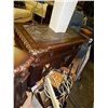 Image 1 : SIDE TABLE - MARBLE TOP -3 DRAWERS - 2 BEHIND THE 2 FRONT DOORS - NEW