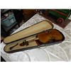 Image 1 : VINTAGE VIOLIN WITH WOOD CASE - AS-IS