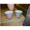 Image 1 : ORIENTAL PLANT POTS - 2 TOTAL