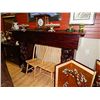 Image 1 : UNIQUILEY CARVED MAHOGANY FIREPLACE MANTLE - LIKE NEW CONDITION