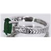 Image 2 : Nat. Emerald .90ct w/ Diamond Ring