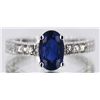Image 1 : Nat. Ceylon Sapphire w/ Diamond Ring