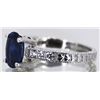 Image 2 : Nat. Ceylon Sapphire w/ Diamond Ring