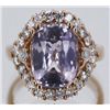 Image 1 : Nat. Padparadscha Sapphire 5.80ct w/ Diamond Ring