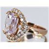 Image 2 : Nat. Padparadscha Sapphire 5.80ct w/ Diamond Ring
