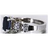 Image 2 : Nat. Ceylon Blue Sapphire w/ Diamond Ring