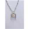 Image 1 : Natural Fancy Yellow Diamond w/ White Diamond Necklace