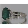 Image 2 : Natural Emerald w/ Diamond Ring