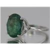 Image 2 : Natural Emerald w/ Diamond Ring