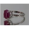 Image 2 : Natural Cabochon Ruby W/ Diamond Ring