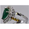 Image 2 : Nat. Emerald Yellow Sapphire w/ Diamond Cocktail Ring