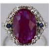 Image 1 : Nat Ruby 4.85ct w/ Diamond Ring