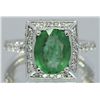 Image 1 : Nat. Emerald W/ Diamond Ring