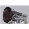 Image 2 : Nat. Cranberry Tourmaline w/ Diamond Ring