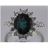 Image 1 : Nat. Indicolite Paraiba W/ diamond Ring
