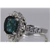 Image 2 : Nat. Indicolite Paraiba W/ diamond Ring