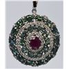 Image 2 : Nat Burma Ruby Alexandrite Diamond Pendant