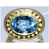 Image 1 : ANTIQUE/ESTATE Topaz Diamond Ring