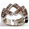 Image 1 : Sterling Silver .925 X Style Gem Stone Ring