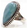 Image 2 : Sterling Silver .925 Turquoise color Agate Ring