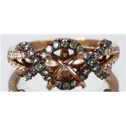 14kt Rose Gold Diamond Semi mount