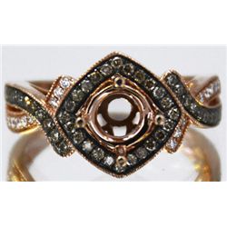 14kt Rose Gold Diamond Semi Mount