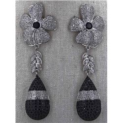 Evening Diamond w/ Onyx Earrings