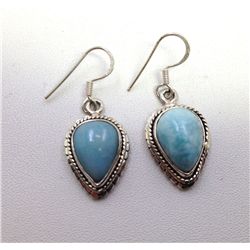 Sterling Silver .925 Vintage Turquoise Earrings