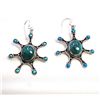 Image 1 : Sterling Silver .925 Vintage Turquoise Earrings