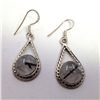 Image 1 : Sterling Silver .925 Rutilated Quartz Earrings