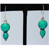Image 1 : Sterling Silver .925 Vintage Turquoise Earrings