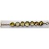 Image 1 : Sterling Silver .925 Vintage Yellow Quartz Bracelet