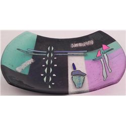 Savanah Original Art Glass Wave Plate w/Dichroic