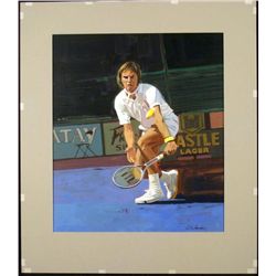 William Chambers Original Tennis Painting Jimmy Connors