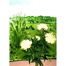 Jane Freilicher PEONIES Signed and Numbered Art Etching