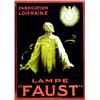 Image 1 : Lampe Faust  LOCHARD Fabrication Lorraine.     Paris Carton publicitaire / Advertising cardboard...