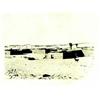 Image 1 : Maisons dans le desert         Photo en noir & blanc collee sur carton / Photograph in blac...