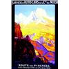 Image 1 : La route des Pyrenees  SOUBIE Le col de l'Aubisque et le pic du Gers     E. Baudelot   Paris Aff....