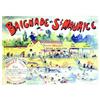 Image 1 : Baignade de St Morrice Maison Baillet. Aff. N.E. B.E. B + Dechirures dans les marges / Tears in t...