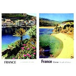 Lot de 4 Affiches sur la Corse   Le printemps en Corse / Le golfe de Valinco / Le printemps en Co...