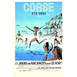 Corse - Ete 1951  BAILLE HERVE 15 jours de vacances pour 22.650 Frs. - Voyage (Paris-Corse-Paris...