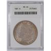 Image 1 : 1881 MORGAN SILVER DOLLAR ANACS MS-64 COLOR