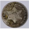 Image 1 : 1851 Three Cent Silver F/VF
