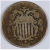Image 1 : 1872 Shield Nickel Good+  (Semi Key)