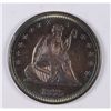 Image 1 : 1875 SEATED LIBERTY QUARTER, MS-65 AMAZING COLOR!