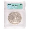 Image 1 : 1876 TRADE DOLLAR, ICG PROOF-63  WHITE  VERY RARE, ONLY 1150 PIECES WERE MINTED