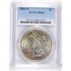 Image 1 : 1884-O MORGAN DOLLAR PCGS MS63 RAINBOW COLORS OBVERSE, WHITE REVERSE