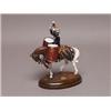 Painted Metal Military Miniature Drummer on Horseback